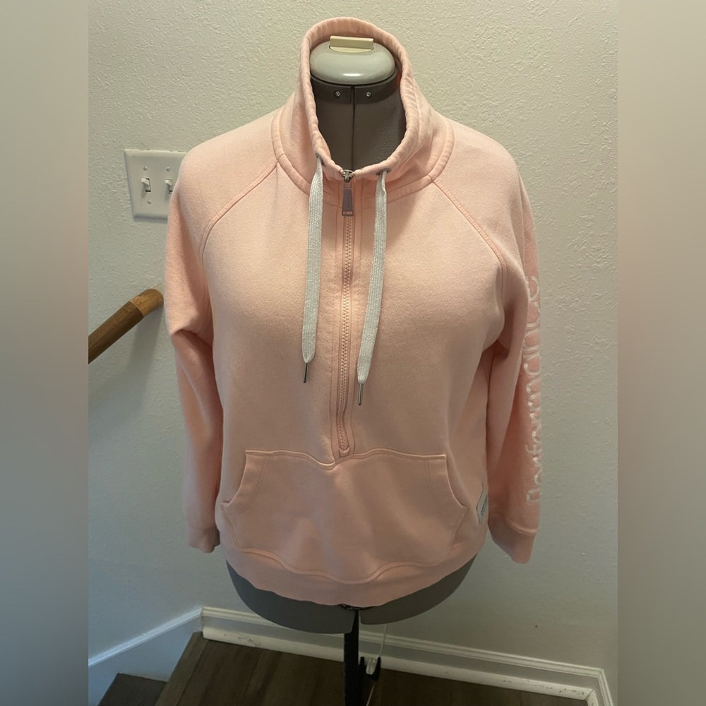 Calvin Klein Women's Pink 1/4 Zip Fleece Pullover Jacket Size L
